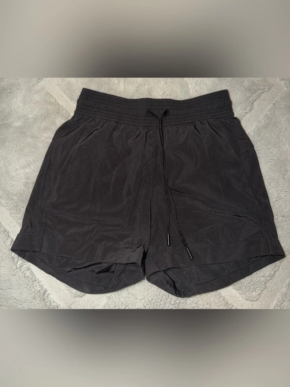 lululemon Hotty Hot High-Rise Black Athletic Drawstring Shorts